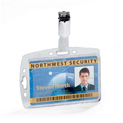 ACRYLIC PASS HOLDER WITH CLIP