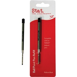 Stat Ballpoint Pen Refill Parker Compatible Med PK10