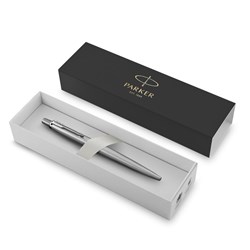 Parker Jotter Ballpoint Pen Stainless Steel Chrome Trim In In Giftbox Blue Refill