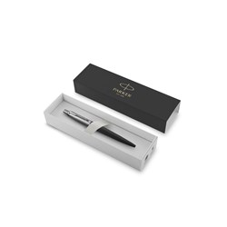 Parker Jotter Ballpoint Pen Bond Street Black Chrome Trim In Giftbox Blue Refill