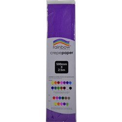 RAINBOW CREPE PAPER 500mmx2.5m Purple