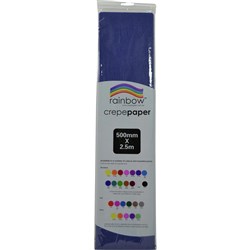 RAINBOW CREPE PAPER 500mmx2.5m Dark Blue