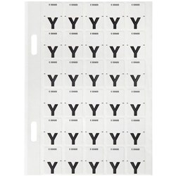 Avery Alphabet Coding Label Y Top Tab 20x30mm White Grey Pack Of 150