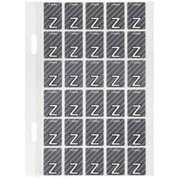 Avery Alphabet Coding Label Z Top Tab 20x30mm Grey Pack Of 150