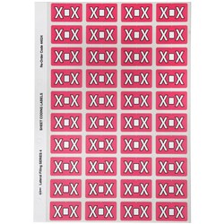 Avery Alphabet Coding Label X Side Tab 25x42mm Pink Pack Of 240