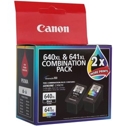 Canon Pixma PG640XL CL641XL Ink Cartridge High Yield Twin Pack CYMK