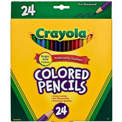 Crayola Coloured Pencils Full Size Regular Assorted Pack of 24