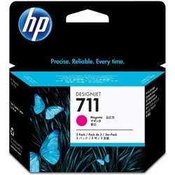 HP CZ135A - 711 Ink Cartridge Pack of 3 Magenta