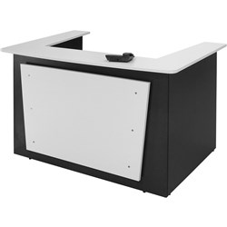 Logan Reception Counter 1800W x 1160D x 1090mmH White And Ironstone